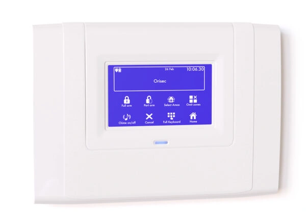 'Orisec 40 Zone Hybrid Alarm Panel<br>with Built in Wireless & Touch Screen Keypad<br>with Voice Annuciation'